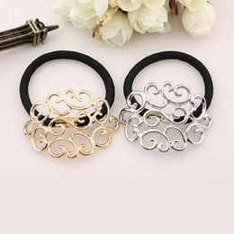 Hair Clips & Barrettes Simple Metal Pattern Rope Women Elastic Band Girls Headwear Headbands Vintage Trendy Alloy Accessories WholesaleHair