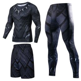 Men's Tracksuits Men's sportswear Superhero compression sportswear Quick drying sportswear Running wear Z0224