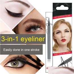 Eyeliner New Self Adhesive Pen Waterproof Non Blooming Quick Drying 3 In 1 Sticky Eyelashes Drop Delivery Health Beauty Makeup Eyes Dhkzl