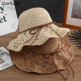 Wide Brim Hats Sun Hats Women Straw Hat Sunproof Sunhat Korean Fashion Summer All-match Beach Cap Casual Harajuku Elegant Lady Solid Streetwear G230227