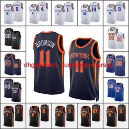 11 Jalen Brunson s Men Basketball Jerseys RJ Barrett Julius Randle Derrick Rose Jersey Immanuel Quickley Obi Toppin Mitchell Robinson Josh Hart s City