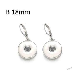 car dvr Charm Fashion Lady 12Mm 18Mm Snap Button Charms Earrings For Women Sier Plated Metal Jewellery Drop Delivery Dhhi4