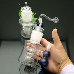 Smoking Accessories Milk bottle, water and tobacco pot with external hull and silk plate Glass Bongs Glass Smoking Pipe