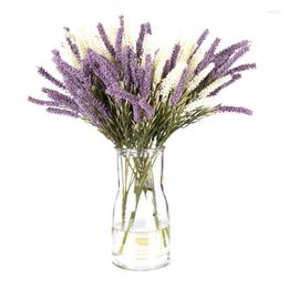 Decorative Flowers 1 Bunch Of 5 Forks Artificial Lavender For Home Decoration Accessories Wedding Diy Flower Arrangement Indoor Furnishings