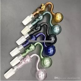 new Colorful Great Pyrex Glass Oil Burner Pipe Thickness Glass 14mm male for oil rigs glass water pipe the ball