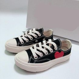 Classic Chucks Casual 1970S Kids Play Eyes Red Heart Canvas Shoes Star Sneaker Chuck 70 Children Baby Toddler Infants Big Shape dz