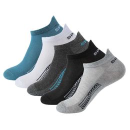 Men's Socks 5 Pairs Cotton Short Socks for Male High Quality Women's LowCut Crew Ankle Sports Mesh Breathable Summer Casual Soft Men Sock Z0227