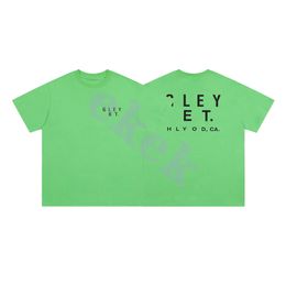 Design Luxury Mens T Shirt Black Letter Print Short Sleeve Round Neck Summer Breathable T-shirt Casual Top Green