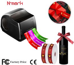 Printers Nmark 306dpi thermal transfer digital hot sale satin ribbon printer D4032