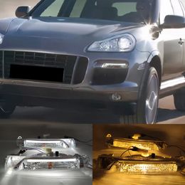 Car Front Bumper LED Fog Lamp Daytime Running Driving Light For Porsche Cayenne GTS Turbo 2007 2008 2009 2010