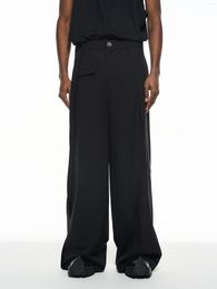 Men's Pants 27-46 2023 Men Women Clothing Yamamoto Style Walk Show Straight Slant Split Casual Trousers Lovers Plus Size Costumes