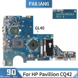 Motherboard DA0AX3MB6B0 For HP Pavillion CQ42 G42 G62 Notebook Mainboard DA0AX3MB6C1 DA0AX3MB6C2 GL40 605140001 Laptop Motherboard DDR3