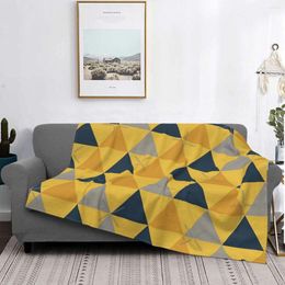 Blankets Triangular Dark Mustard Yellow Light Blanket Bedspread Bed Plaid Muslin On The