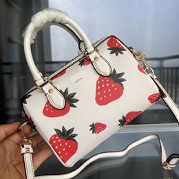 HOT Strawberries Designer Bags Totes Boston bag Women Luxury Handbags Leather tote Handbag Crossbody Shoulder Purses Totes Handbags