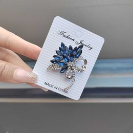 Pins Brooches Fashion Women's Korean Crystal Bundle Clothing Collar Pin Jewelry Zircon Decorative Flower Chest Gift for Girls G230529