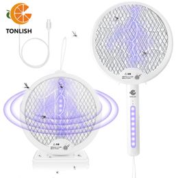 TONLISH Foldable Mosquito Swatter Electronic Mosquito Killer Lamp USB Rechargeable Home Fly Trap Insect Repellent Portable