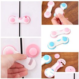 Door Locks Kids Safety Pink Blue Refrigerator Loc Home Use Protection Children Der Doors Baby Child Plastic Simple Lock Dh0918 Drop Dhkj9