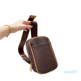 Men and Women Cross Body Designer Chest Bags Fashion Shoulder Bag Messenger Bags Flower Printed Pocket 2colors Retro