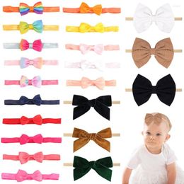 Hair Accessories Ncmama Bows Headbands Solid Colour Black White Coffee Headband Headwear Winter Bands For Girls 12x9.5cm 22g 3pcs