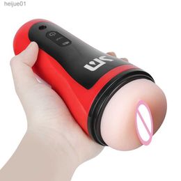 Automatic Male Masturbator Masturbation Cup 3D Realistic Vagina For Men Fake Pussy Vibration Sucking Adult Products Sex Toys L230518