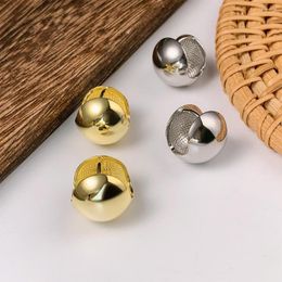 Stud Earrings Trendy Polished Round Ball Buckle For Women Design Fine Jewelry Anti Allergy Drop