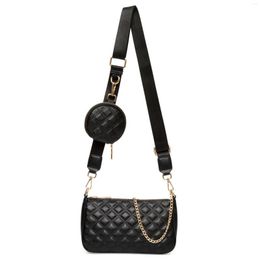 Evening Bags Herald Quilted Small Crossbody Bag For Women Trendy Design Shoulder Side Handbag Clutch With Coin Purse & Chain Strap