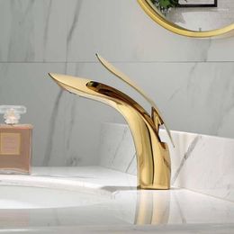 Bathroom Sink Faucets Basin Faucet Gold/Chrome/White/Black/ Brass Mixer Solid Copper Luxury North Europe Style Tap Taps
