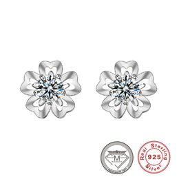 100% Real 925 Sterling Silver Sakura Stud Earrings Prong Setting VVS1 D Colour 0.5ct Moissanite Diamond Designer Jewellery Earring