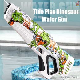 Sand Play Water Fun Dinosaurs Electric Gun Toy Full Automatic Summer Swimming Pool Beach Toys For Kids Children Boys Girls Adults