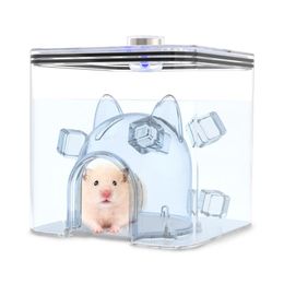 Cages Cooling Hamster House Small Pet Nest Summer Cooling Hut with Aluminium Plate for Heat Dissipation for Mini Mice Rat