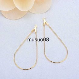 Pendant Necklaces (1587)20PCS 44x23MM 24K Gold Colour Plated Brass Drop Shape Earring Hook High Quality Diy Jewellery Accessories J230601