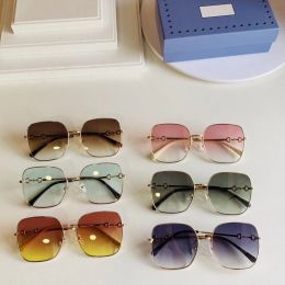 2023 Designer G sunglasses new horse buckle series small red book Renren net red large box sunscreen metal sunglasses