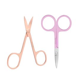 Brushes Eyebrow Scissors Curved Blade Professional Stainless Steel Manicure Precision Trimmer Eyebrow Eyelash Hair Remover Tool Makeup