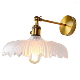 Wall Lamps Glass Lamp Modern Transparent Sconce Lighting Nordic Light Copper Lights Clear Lampshade Retro For Bedroom