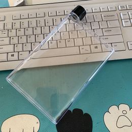 A5 Plastic Flat Water Bottles BPA Free Water Cup Clear Portable Notebook Paper Sports Cup