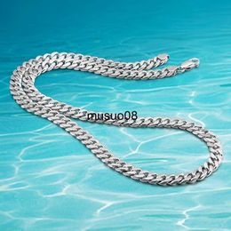 Pendant Necklaces CUBAN LINK 6.5MM 925 STERLING SILVER NECKLACE FOR MEN CHOKER Jewellery CURB CUBAN LINK CHAIN MENS FASHION Jewellery J230601