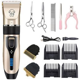 Grooming Electric Pet Clipper Dog Hair Clipper For Dogs Reachageable Trimmer Haircut Cat Hair Cutting Remover Machine Grooming Kit