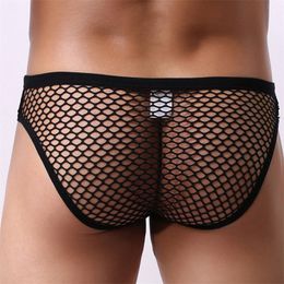 Underpants Sexy Men Transparent Briefs mesh Underwear Breathable Male Panties Gay Perspective Underpants Slips Homme erotic Panties 230601