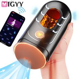 Masturbators For Men APP Control Real Vagina Vibrator Male Masturbation Cup Pussy Pocket Sex Machine Toys For Adults 18 L230518