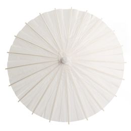 Classic Celebration Decoration Bamboo Edge Craft Paper Umbrella Diy Handmade Painting Blank Paper Umbrella Ancient Chinese Style Umbrella Decorative Umbrella