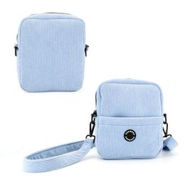 Bags Dog Walking Bag for Treats Crossbody Corduroy Bag Training Pouch with Dog Poop Bag Holder Fashion Shoulder Bag Pet Carries Bag