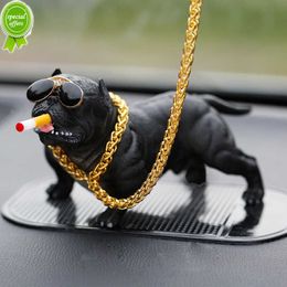 New Car Ornaments Creative Mini French Bulldog Socoal Bully Dog Decoration Home Auto Interior Imitation Dog Craft Decor Accessories