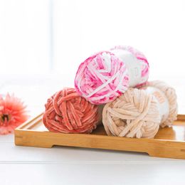 Yarn 100g chiffon cotton thick warm handmade DIY crochet yarn for knitting velvet shoes baby scarf thread P230601