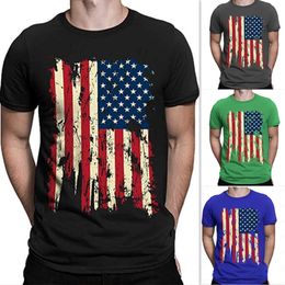 Summer Men T shirt American Independence Day Men's Personalized 3D Digital Printing Short -sleeved T -shirt Men's