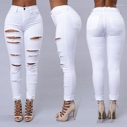 Women's Jeans Fashion Sexy Skinny Denim For Women Summer Ripped Ladies High Street Casual Pencil Pants Stretch