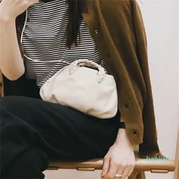 Evening Bags Style Spain Twist Bracelet Cloud Trumpet Knit Handbag Cowhide Oblique Cross Package