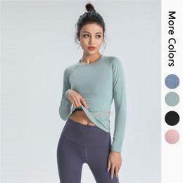 Elastic Gym Yoga Shirts womens knits and tees Long Sleeve Women Slim Mesh Running Sport Quick Drying Fitness Sweatshirts Tops size S-XXXXL