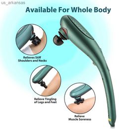 6 in 1 Rechargeable Hand Held Body Massager for Neck Back Electric Infrared Heating Vibration Massage Deep Tissue Fatigue Relief L230523