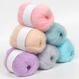 Yarn 25g/ball Angolra Mohair yarn soft fine wool crochet thread knitted scarf shawl hat smooth Lana free shipping P230601