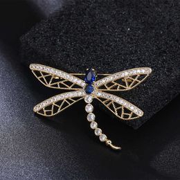 Pins Brooches WEIMANJINGDIAN Brand High Quality Cubic Zirconia Crystal Dragonfly Women's Felt Headband Pin Decoration Jewelry G230529